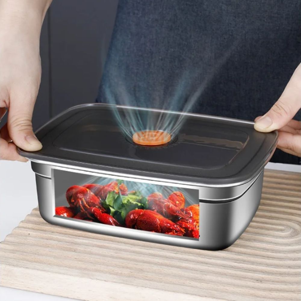 Kitchen Baking Tray Storage - Kotak Pengawetan Baja Tahan Karat Portabel,