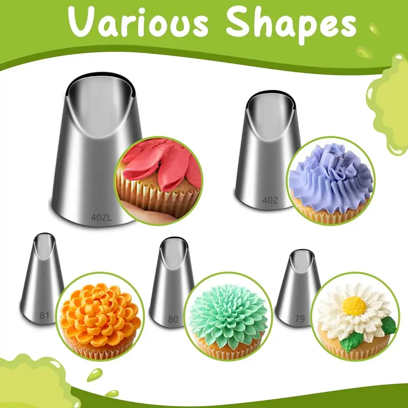 Kitchen Baking Kit - 5 Buah Set Nozel Pipa Baja