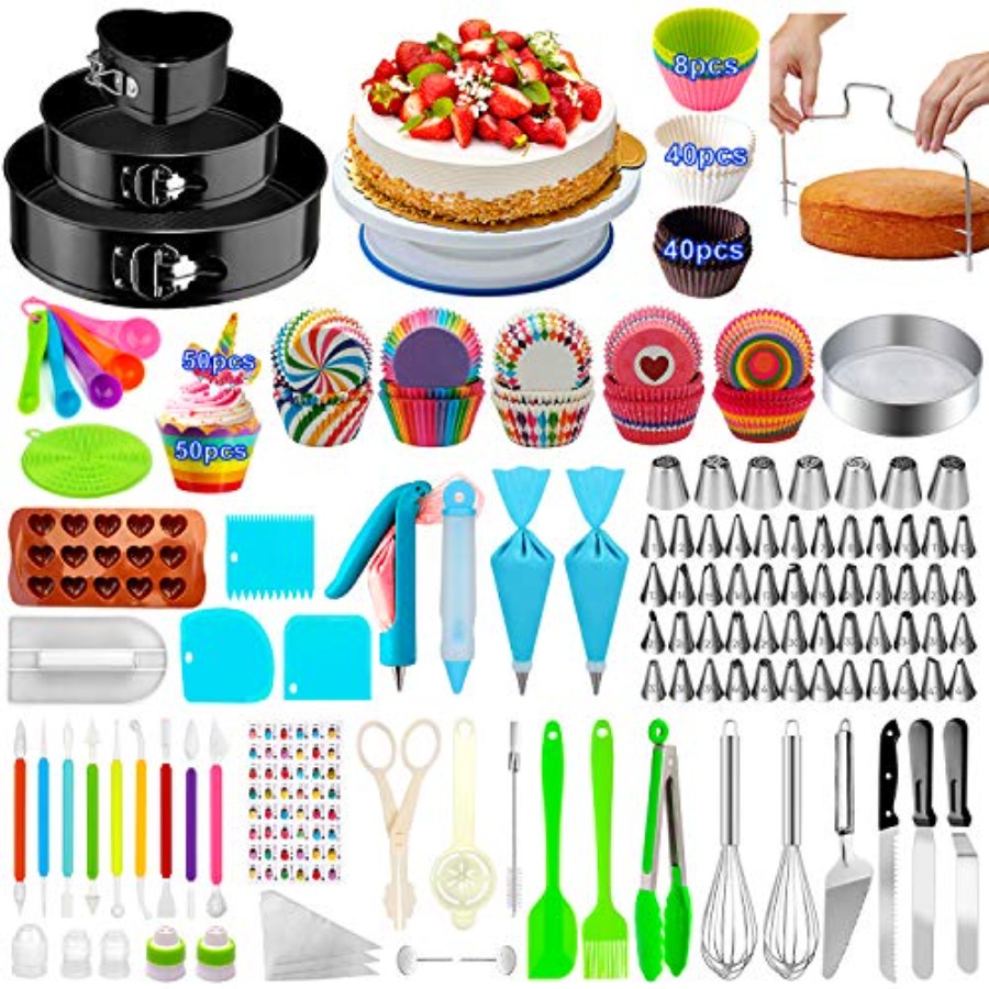 Springform Pan Set - Perlengkapan Dekorasi Kue, 493 PCS Perlengkapan
