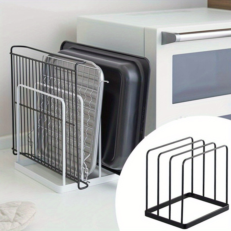 Kitchen Baking Tray Storage - Rak Papan Pemotong Vertikal Empat Lapis,