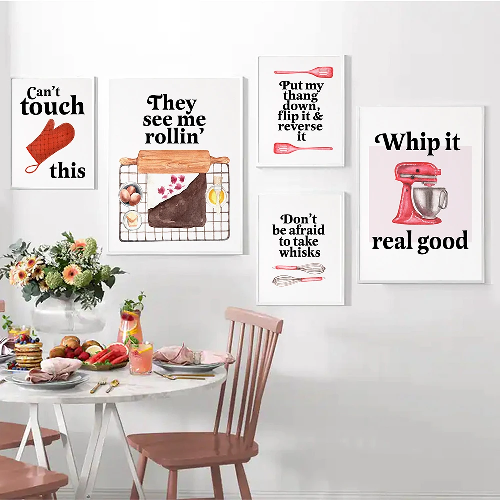 Lukisan Kanvas Seni Dinding Ka - Kitchen Baking Quotes ulasan dan harga