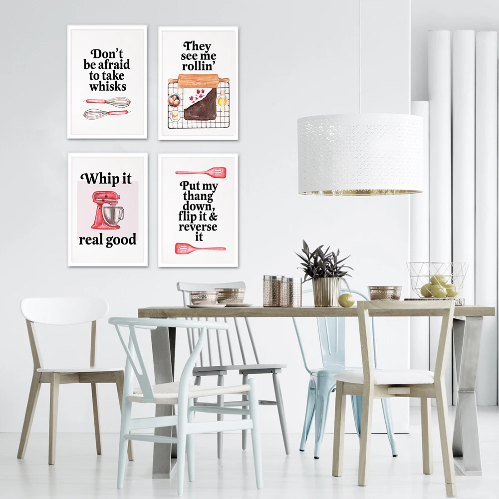 Lukisan Kanvas Seni Dinding Ka - Kitchen Baking Quotes ulasan dan harga