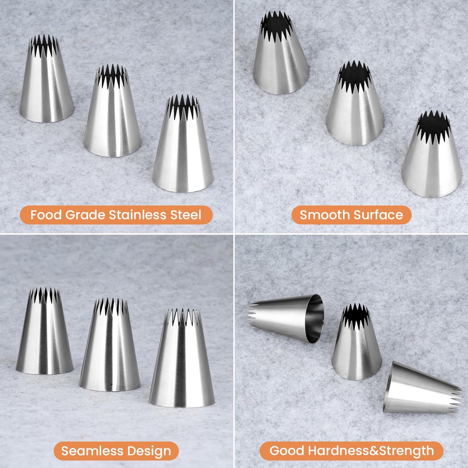 3Pcs Set Kantong dan Tip Kue,  - Piping Bag Disposable ulasan dan harga