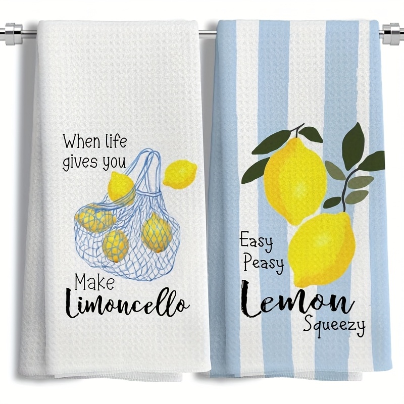 2 Buah, Handuk Dapur Lemon Mes - Kitchen Baking Kit ulasan dan harga
