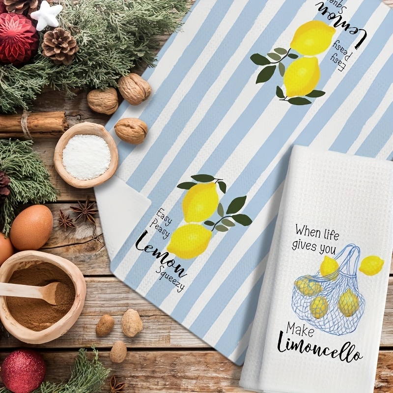 2 Buah, Handuk Dapur Lemon Mes - Kitchen Baking Kit ulasan dan harga