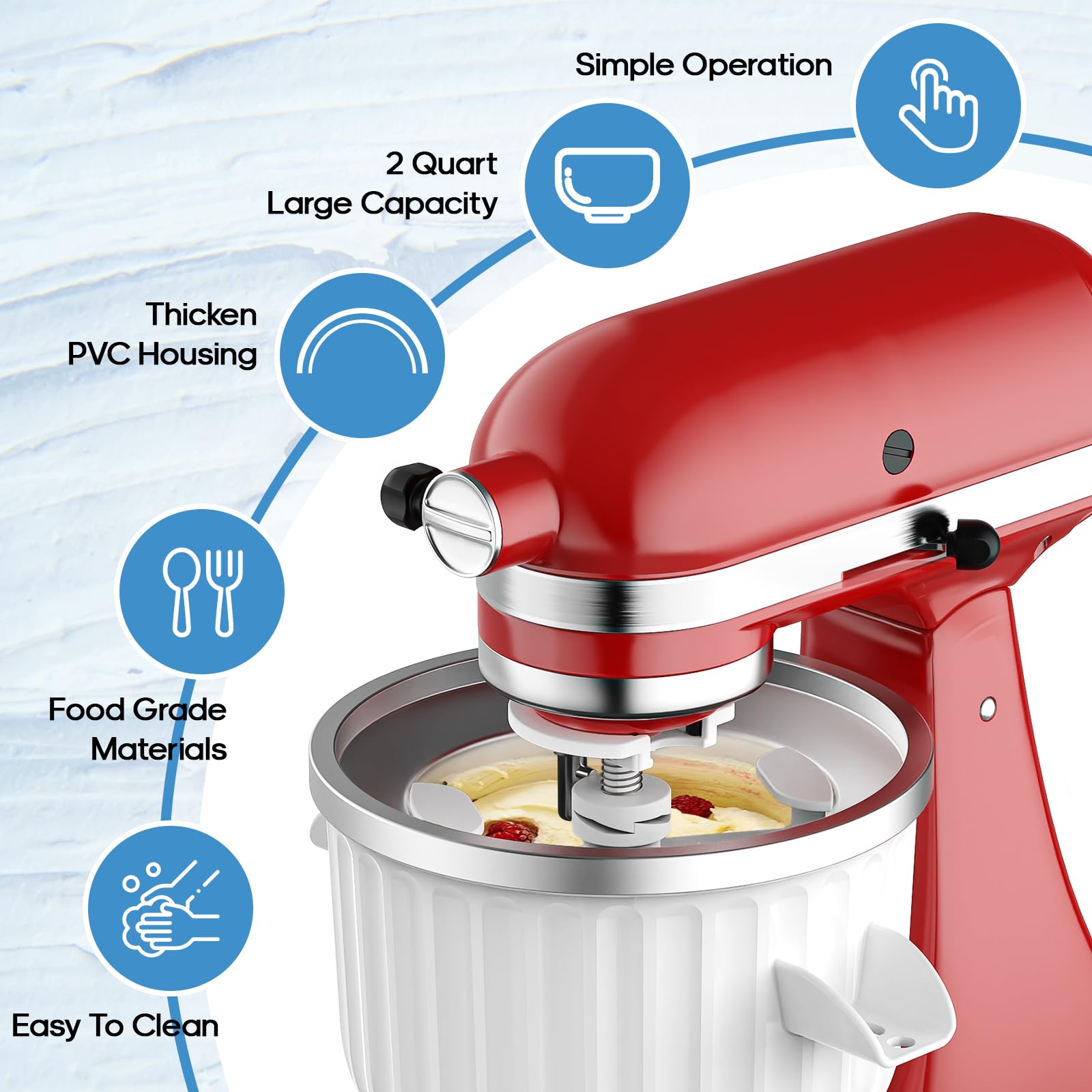 Aksesoris Pembuat Es Krim 2 Qu - Kitchenaid Baking Set ulasan dan harga