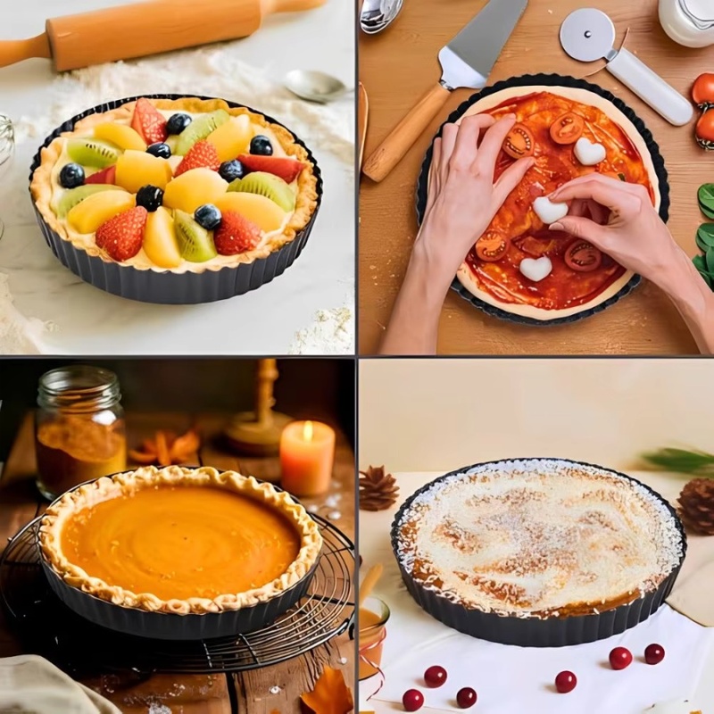1pc Loyang Tart Beralur dengan - Kitchen Oven Baking Pans ulasan dan harga