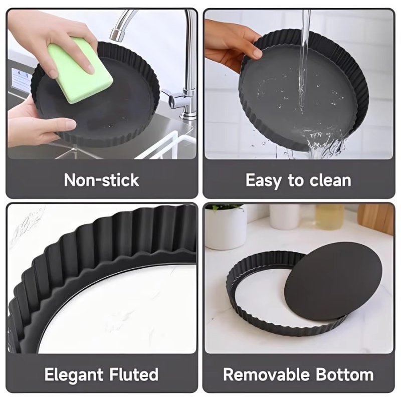 1pc Loyang Tart Beralur dengan - Kitchen Oven Baking Pans ulasan dan harga