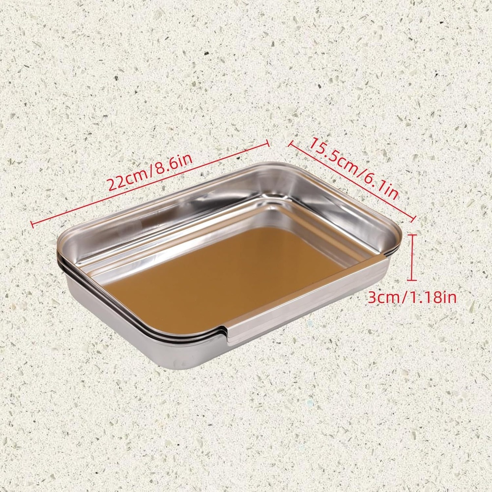 3Pcs Set Nampan Bumbu Stainles - Kitchen Baking Station ulasan dan harga